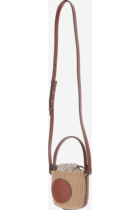 Chloé for Women Chloé Small Horse Medal Bag Made Of Natural Fibers