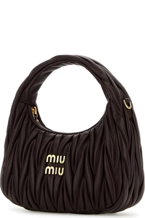 Miu Miu Purple Nappa Leather Wander Handbag