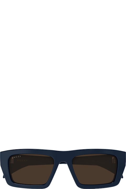 Gucci Eyewear Gucci Gg2020s Logo Institutional Logo 003 Blue Brown Sunglasses