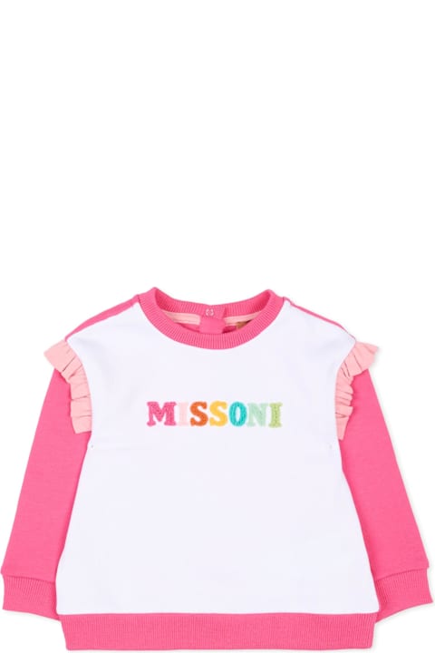 Homeware Missoni Multicolor Sweatshirt For Baby Girl With Logo