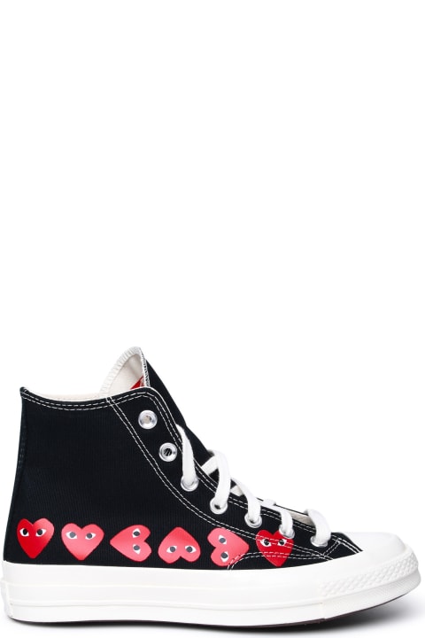 Comme des Garçons Play Sneakers for Women Comme des Garçons Play Black Fabric Sneakers