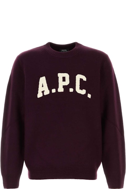Homeware A.P.C. Plum Wool Jay Sweater