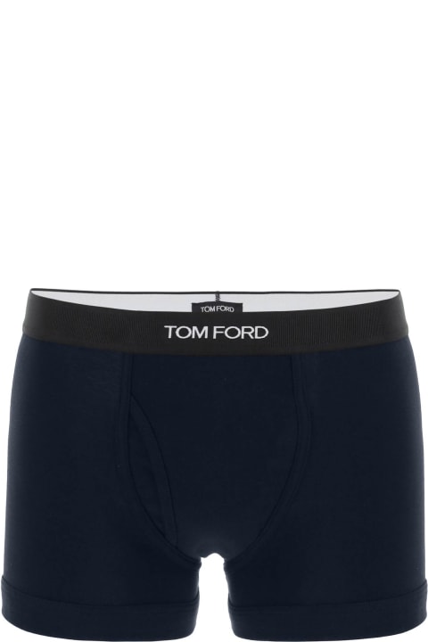 メンズ アンダーウェア Tom Ford Cotton Boxer Briefs With Logo Band