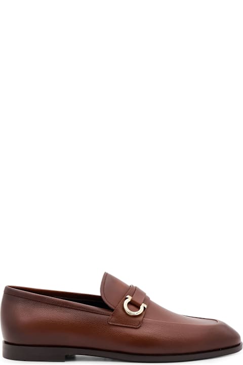 Ferragamo Shoes for Men Ferragamo Florio Leather Loafer With Gancini Detail