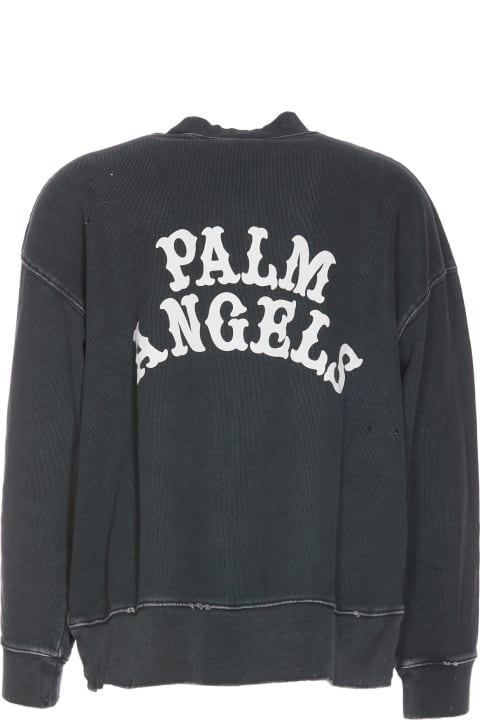 Palm Angels Men Palm Angels Dice Game Graphic-printed Crewneck Sweatshirt