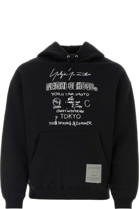 メンズ Yohji Yamamotoのフリース＆ラウンジウェア Yohji Yamamoto Black Cotton Yohji Yamamoto X Neighborhood Sweatshirt