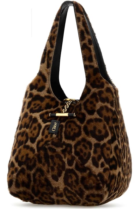Chloé Printed Calf Hair Balloon Bucket Bag