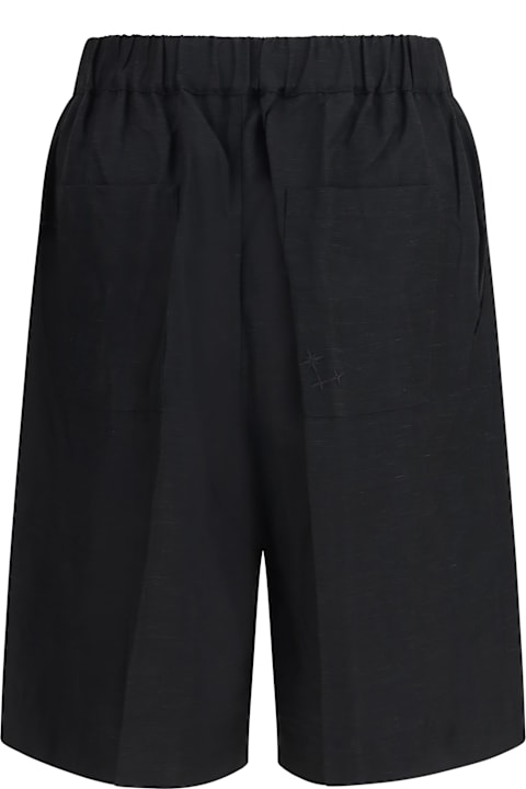 Laneus for Women Laneus Viscose And Linen Bermuda Shorts