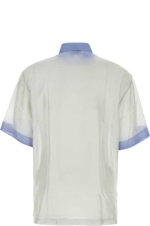 Dries Van Noten Shirts for Men Dries Van Noten Light Grey Silk Cassidye Shirt