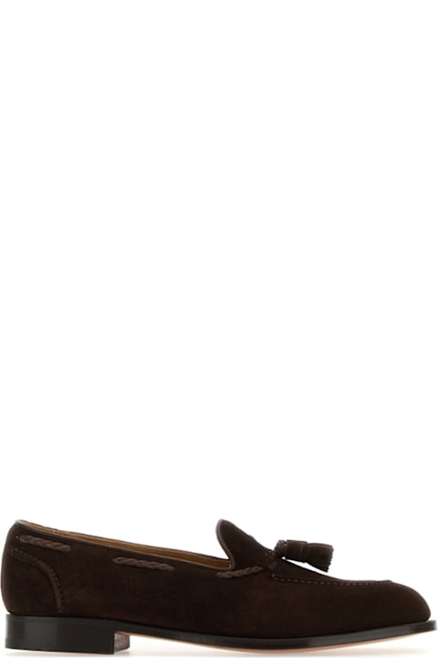 Edward Green for Kids Edward Green Chocolate Suede Belgravia Loafers