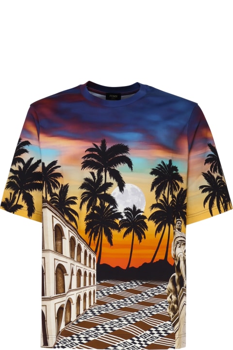 Fendi لـ Men Fendi T-shirt Summer In Roma