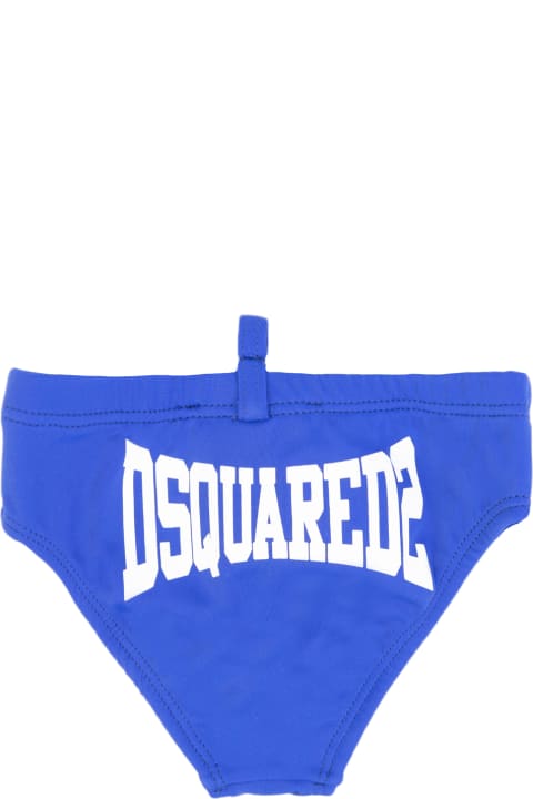 Swimwear for Baby Boys Dsquared2 Logo Printed Lycra Swim Briefs