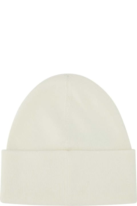 Fred Perry Hi-Tech Accessories for Men Fred Perry Ivory Acrylic Blend Beanie Hat