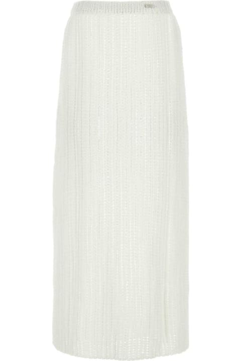 ウィメンズ Ferragamoのスカート Ferragamo White Cotton Skirt
