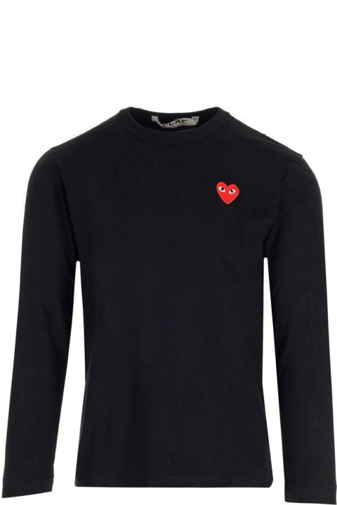 Comme des Garçons Play for Women Comme des Garçons Play Heart Logo Patch Long-sleeved T-shirt