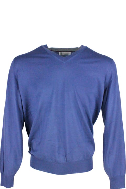 Brunello Cucinelli for Men Brunello Cucinelli Long-sleeved V-neck Sweater