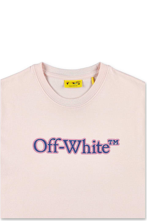 أدوات منزلية Off-White Off-white Kids Pink Logo T-shirt