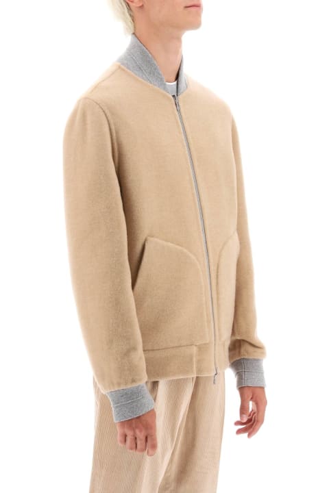 Brunello Cucinelli Clothing for Men Brunello Cucinelli Reversible Cashmere Bomber Jacket