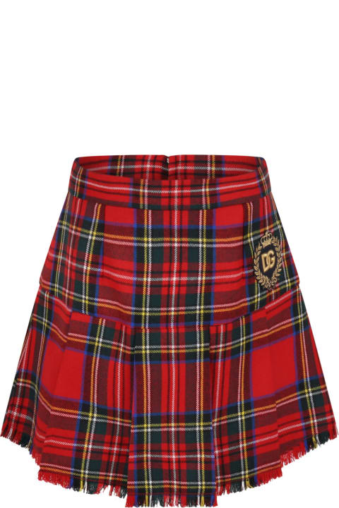 Red Skirt For Girl With Patch