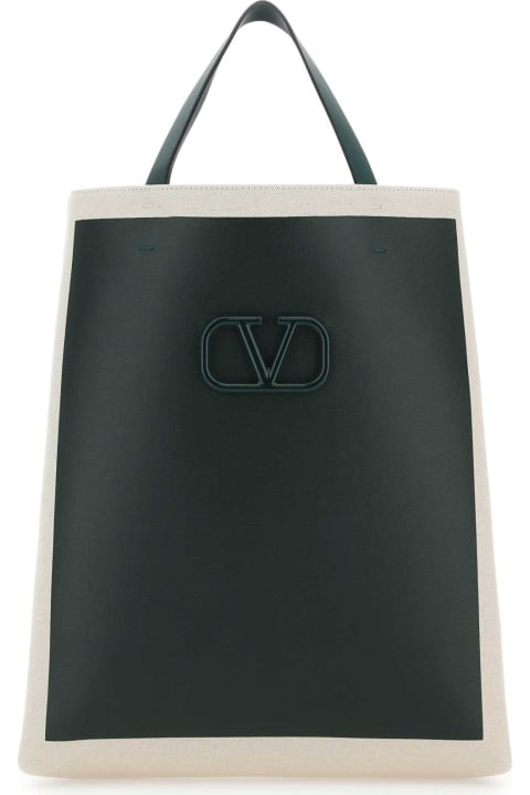 Bags for Men Valentino Garavani Two-tone Canvas Vlogo Signature Shopping Bag