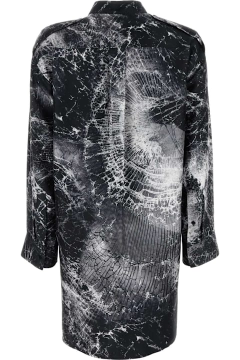 Alexander McQueen لـ Women Alexander McQueen Printed Silk Shirt Dress