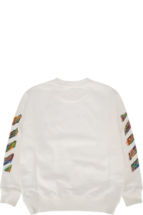 Topwear for Boys Off-White Logo Sketch Crewneck Sweatshirt