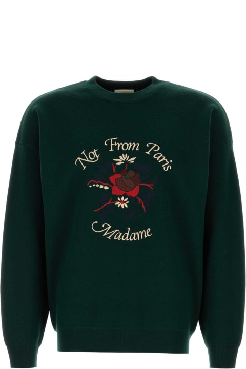 Drôle de Monsieur for Men Drôle de Monsieur Bottle Green Wool Sweater