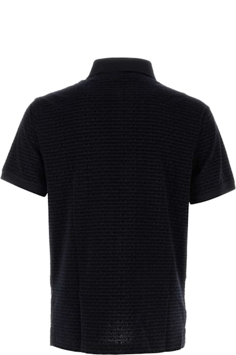 Emporio Armani for Men Emporio Armani Printed Lyocell Blend Polo Shirt