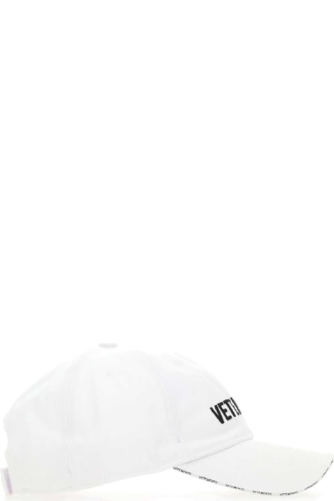 Hats for Men VETEMENTS White Cotton Baseball Cap