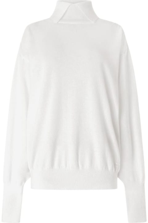 Genny for Kids Genny Genny Cashmere Turtleneck With Ruched Sleeves