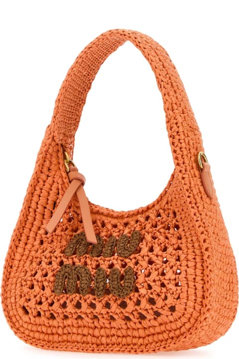 Miu Miu Totes for Women Miu Miu Orange Crochet Handbag