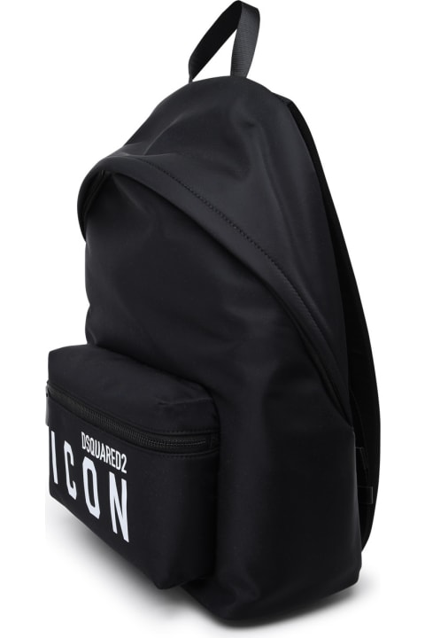 Be Icon Black Fabric Backpack