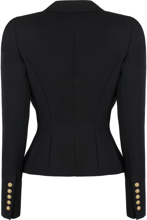 Balmain Coats & Jackets for Women Balmain Double-breasted Virgin Wool Jacket