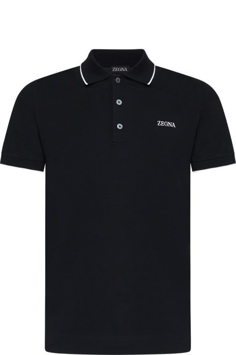 Zegna الملابس لـ القسم الرجالي Zegna Polo Shirt