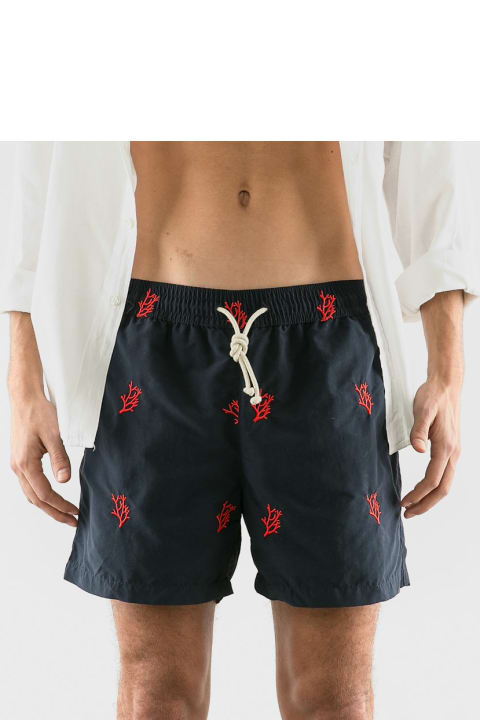 メンズ 水着 Ripa Ripa Positano Embroidered Swim Shorts