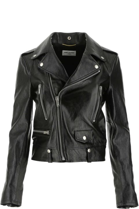Saint Laurent Coats & Jackets for Women Saint Laurent Black Leather Jacket
