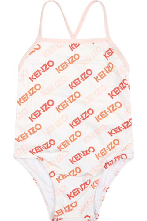 Kenzo Kids Kenzo Kids Swimsuit For Baby Girl With Logo