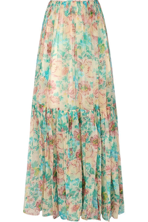 Boho Revolution for Women Chloé Silk Gathered Maxi Skirt
