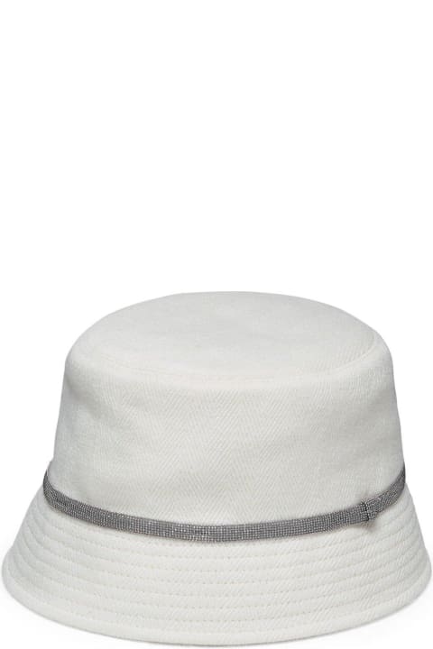 Bead-embellished Pull-on Bucket Hat
