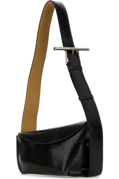 Alexander McQueen Shoulder Bags for Men Alexander McQueen Black Leather Sling Crossbody Bag