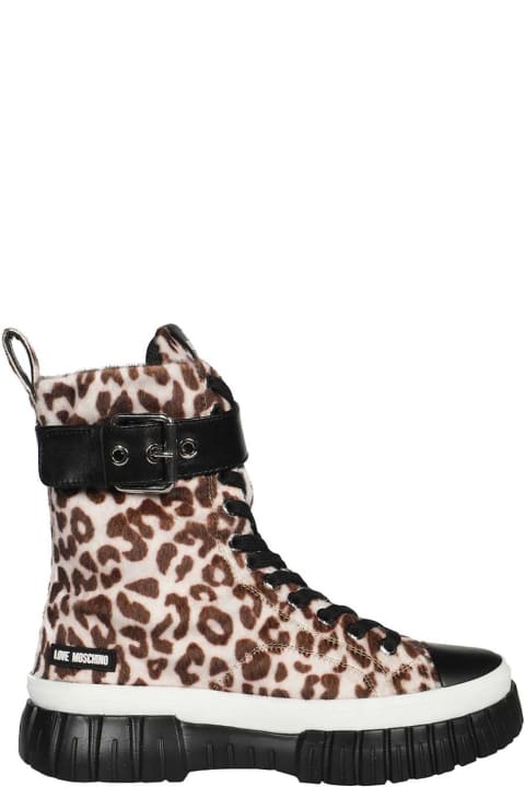 Fashion for Women Love Moschino Canvas High-top Sneakers