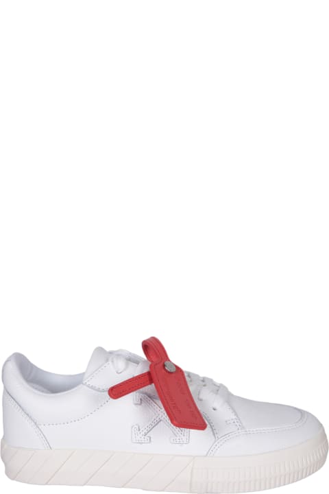 Off-White for Women Off-White Low Vulcan Leather Sneakers In White