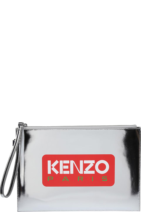 Kenzo for Women Kenzo Large Logo Printed Clutch Bag