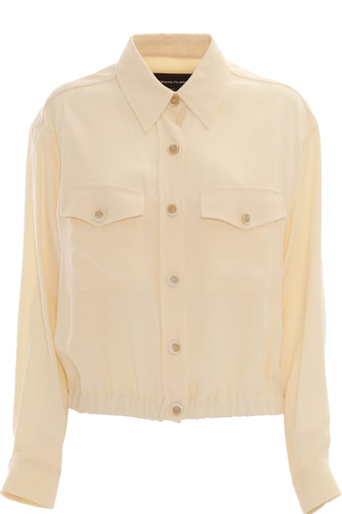 Fabiana Filippi Coats & Jackets for Women Fabiana Filippi Enver Satin Bomber Jacket With Patch Pockets