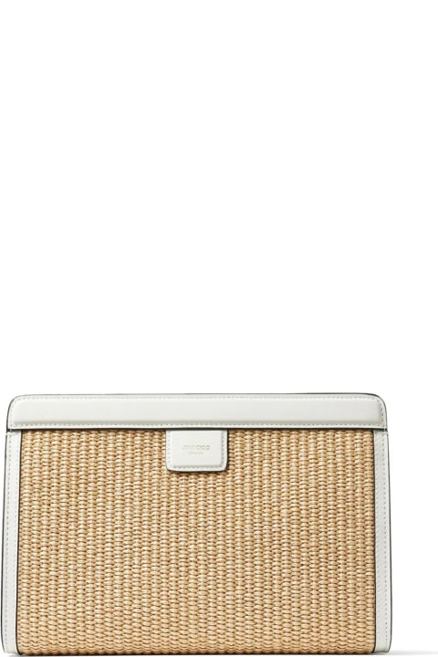 Jimmy Choo for Women Jimmy Choo Avenue Pouch In Natural/cream Colour