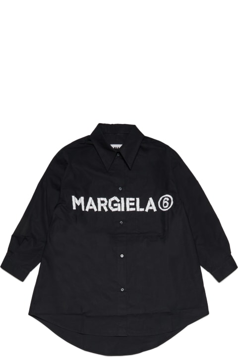 Fashion for Women MM6 Maison Margiela Mm6d80u Dress Maison Margiela 'a-shape' Poplin Shirt Dress With Logo