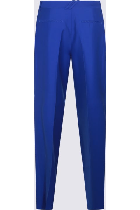 Burberry Pants & Shorts for Women Burberry Blue Wool Pants