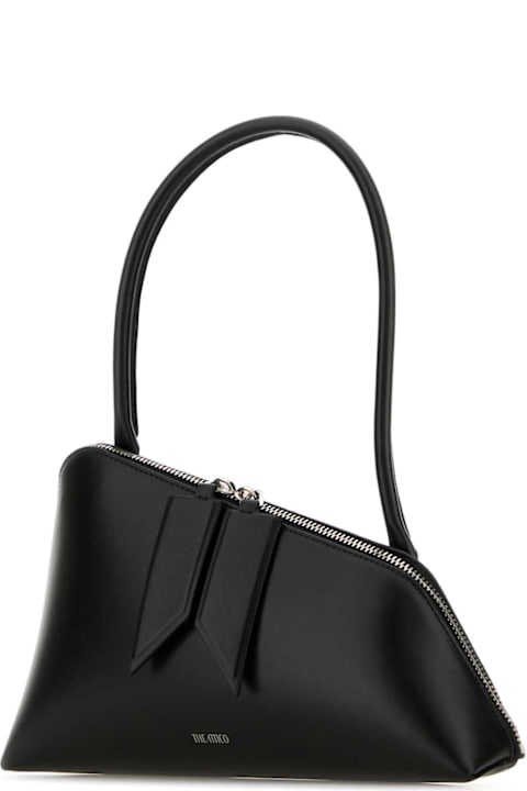 Bags for Women The Attico Black Leather Sunrise Shoulder Bag