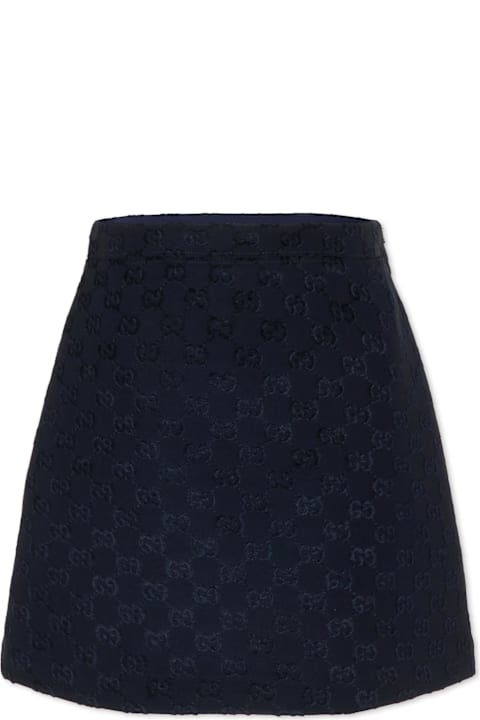 Homeware Gucci Blue Skirt For Girl With Gg