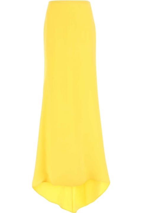 Valentino Garavani for Women Valentino Garavani Yellow Crepe Skirt